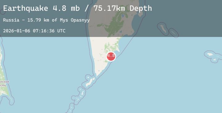 Map of 37 km SE of Vilyuchinsk, Russia