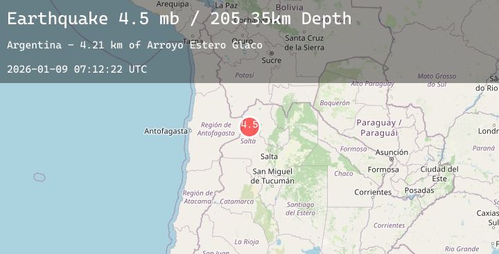 Map of 95 km NNW of San Antonio de los Cobres, Argentina