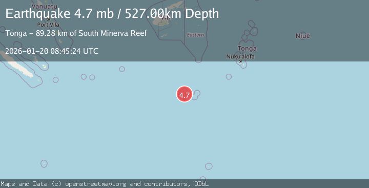 Map of south of the Fiji Islands