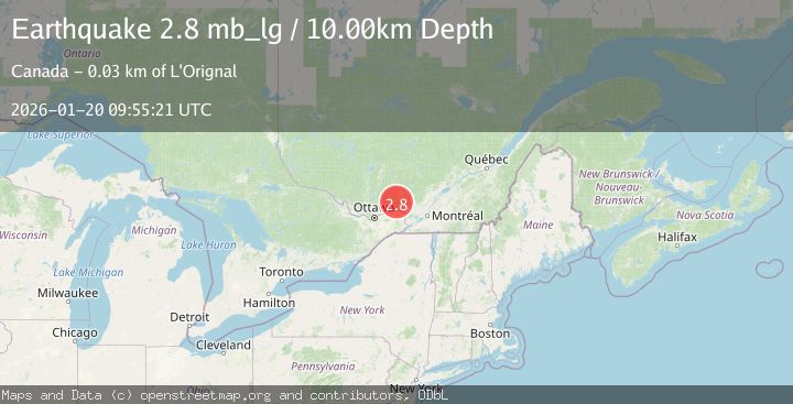 Map of 28 km NE of Saint-André-Avellin, Canada