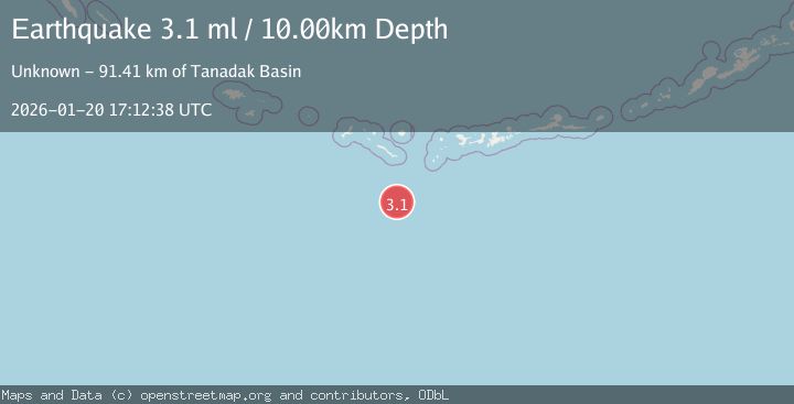 Map of Rat Islands, Aleutian Islands, Alaska