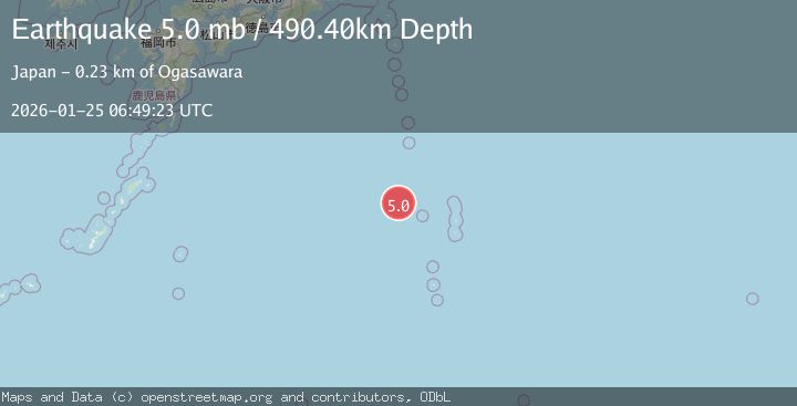Map of Bonin Islands, Japan region