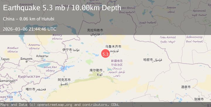 Map of 71 km SSE of Shihezi, China