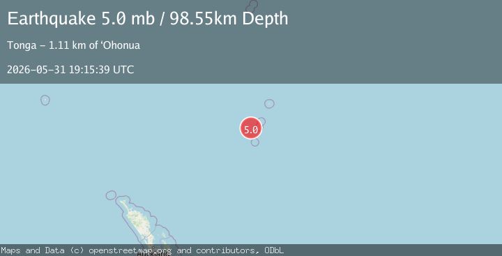 Map of Kermadec Islands region