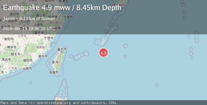Map of 127 km SSE of Itoman, Japan