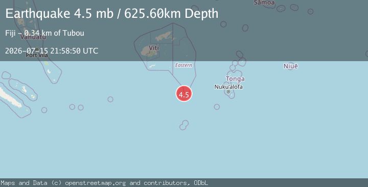 Map of Fiji region