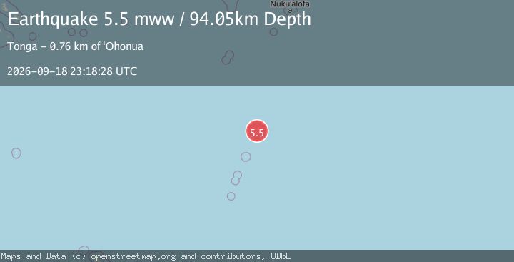 Map of Kermadec Islands region