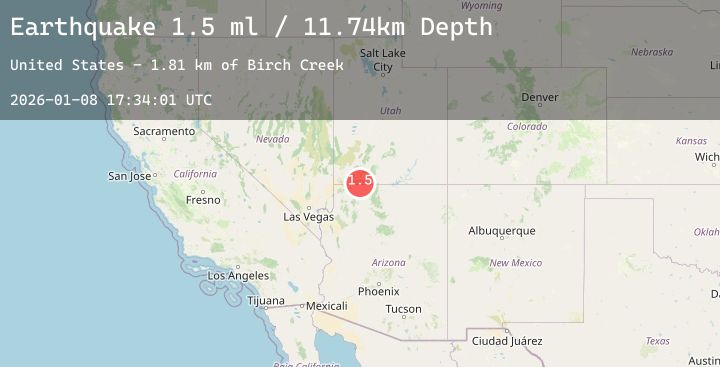 Map of 7 km NE of Hildale, Utah