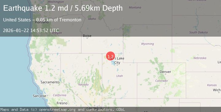 Map of 27 km SSW of Snowville, Utah