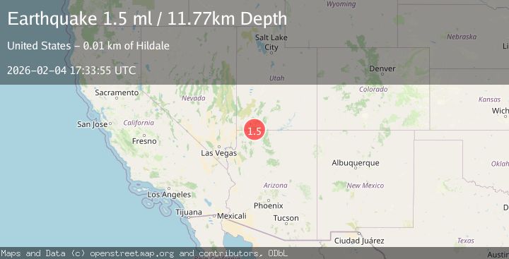 Map of 7 km NE of Hildale, Utah