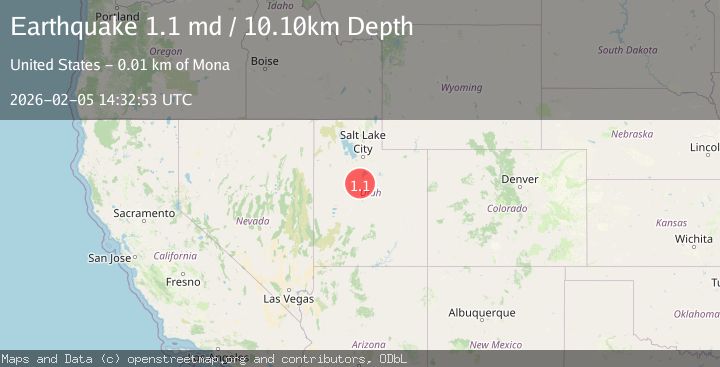 Map of 12 km SSW of Mount Nebo, Utah