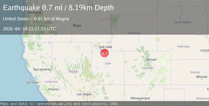 Map of 5 km NE of Magna, Utah
