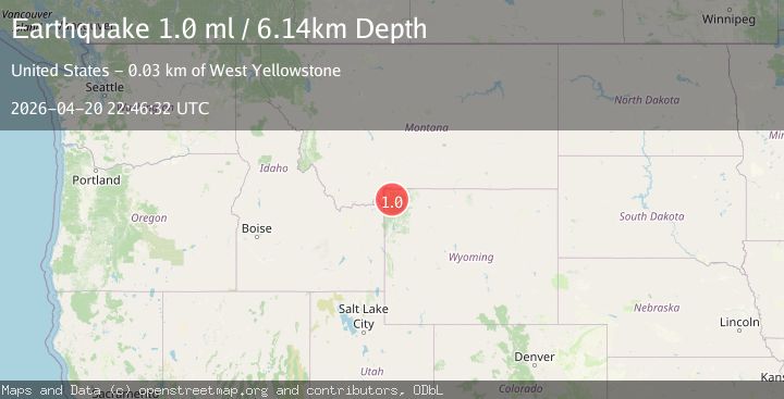 Map of 30 km E of West Yellowstone, Montana