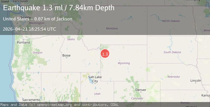 Map of 54 km NNE of Kelly, Wyoming