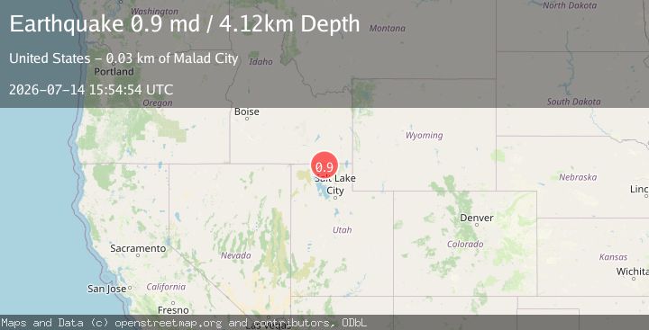 Map of 13 km W of Portage, Utah