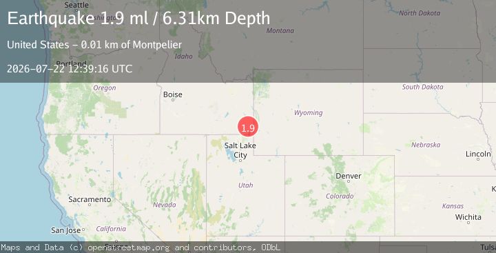 Map of 6 km WSW of Bennington, Idaho