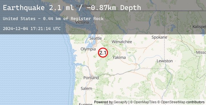 Map of 23 km ENE of Ashford, Washington