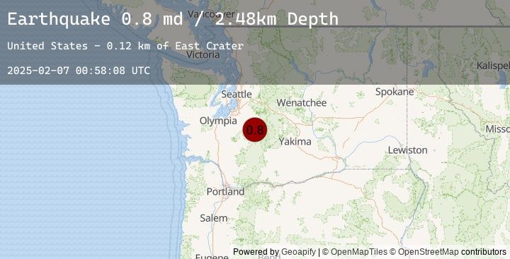 Map of 23 km ENE of Ashford, Washington