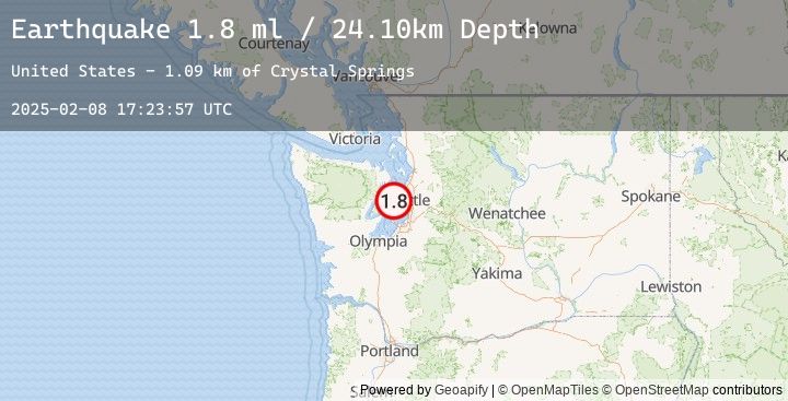 Map of 1 km NE of Enetai, Washington