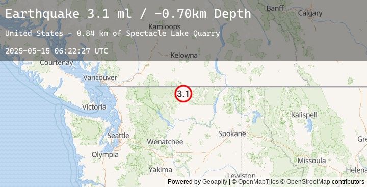 Map of 8 km ESE of Loomis, Washington