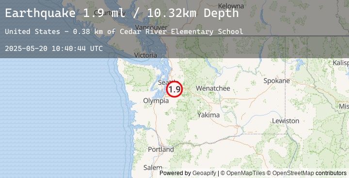 Map of 0 km NW of Maple Valley, Washington