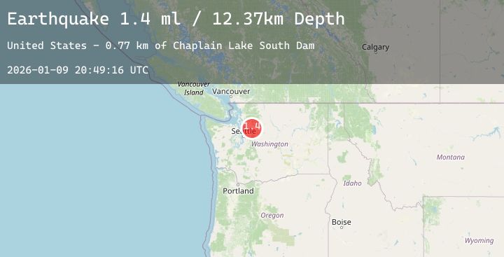 Map of 7 km ESE of Lake Roesiger, Washington