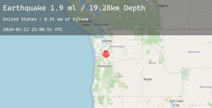 Map of 4 km ESE of Mossyrock, Washington