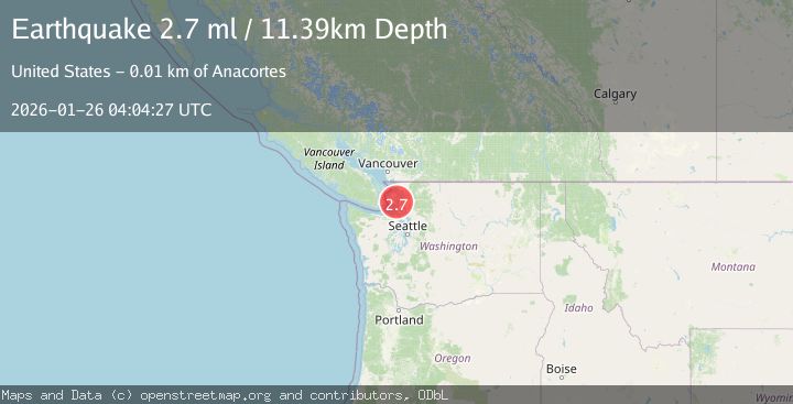Map of 12 km WSW of Anacortes, Washington