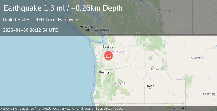 Map of 1 km SSE of Kapowsin, Washington
