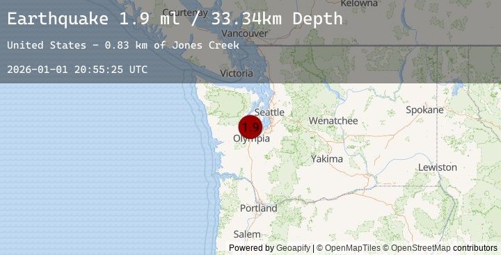 Map of 9 km SW of Grapeview, Washington