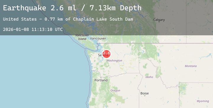 Map of 7 km ESE of Lake Roesiger, Washington