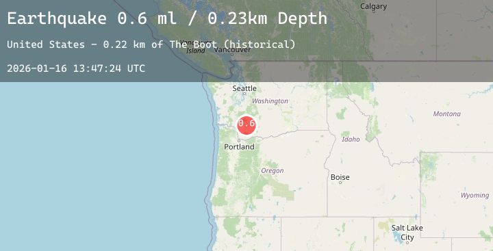 Map of 38 km NNE of Amboy, Washington