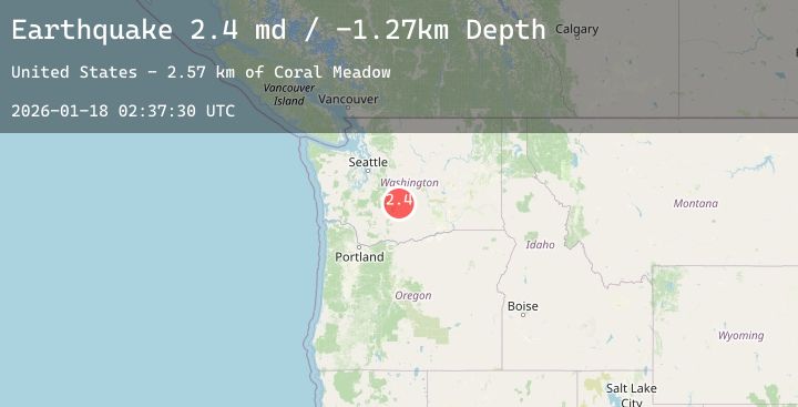 Map of 16 km SW of Nile, Washington