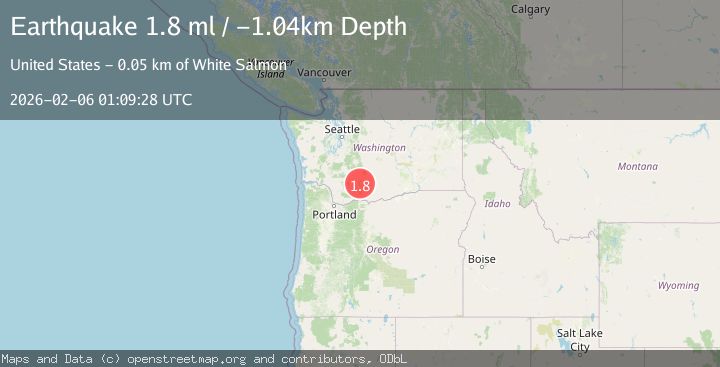 Map of 23 km N of Trout Lake, Washington