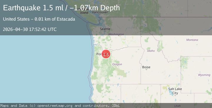 Map of 10 km ESE of Estacada, Oregon
