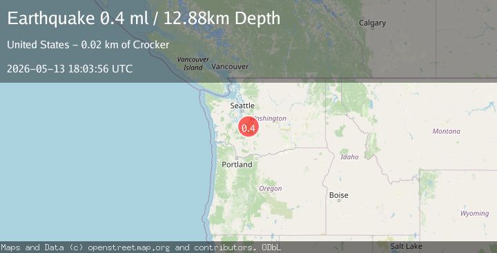 Map of 19 km SSE of Carbonado, Washington