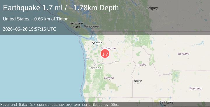 Map of 17 km WSW of Nile, Washington