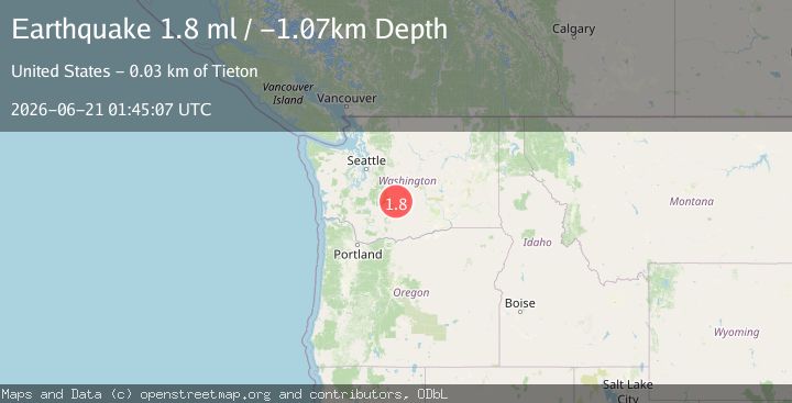 Map of 16 km WSW of Nile, Washington