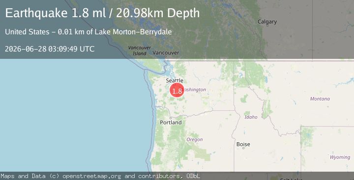 Map of 7 km S of Lake Morton-Berrydale, Washington