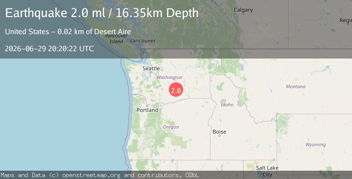 Map of 19 km SW of Desert Aire, Washington