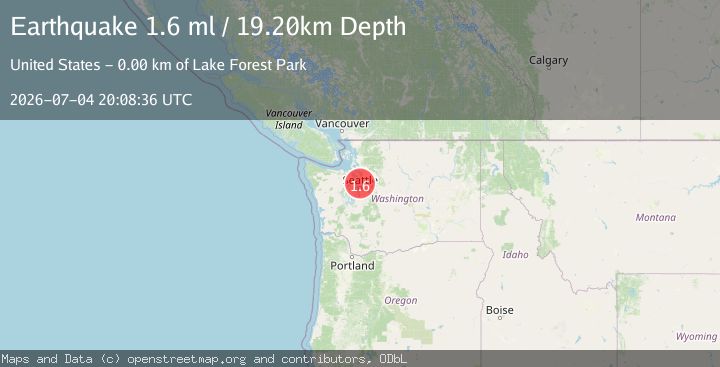 Map of 3 km SW of Lake Forest Park, Washington