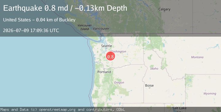 Map of 22 km ENE of Ashford, Washington