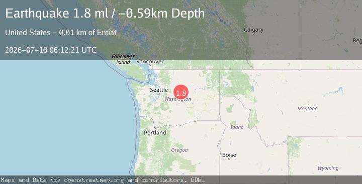 Map of 13 km W of Entiat, Washington
