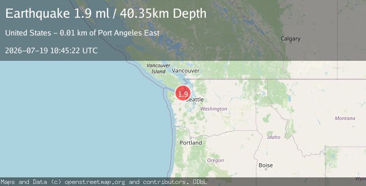 Map of 13 km NNE of Port Angeles East, Washington