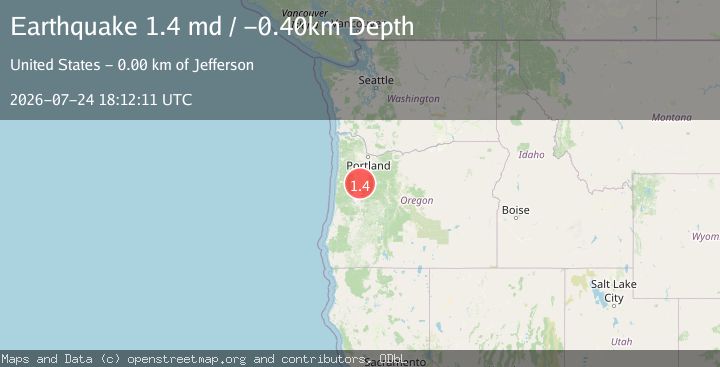 Map of 2 km WSW of Jefferson, Oregon
