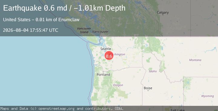 Map of 12 km ESE of Enumclaw, Washington