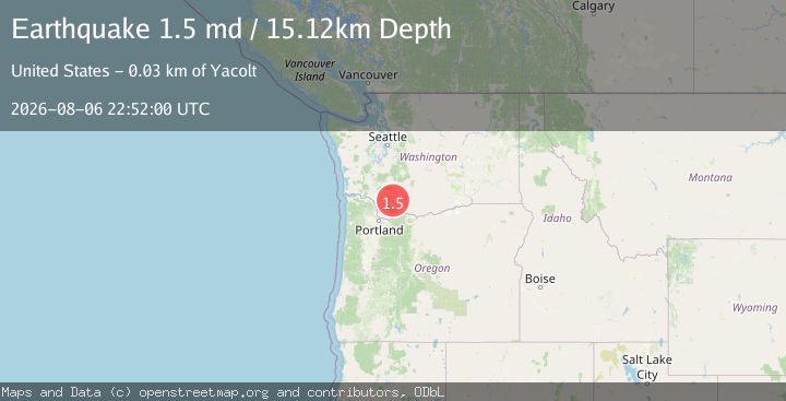 Map of 32 km NE of Amboy, Washington