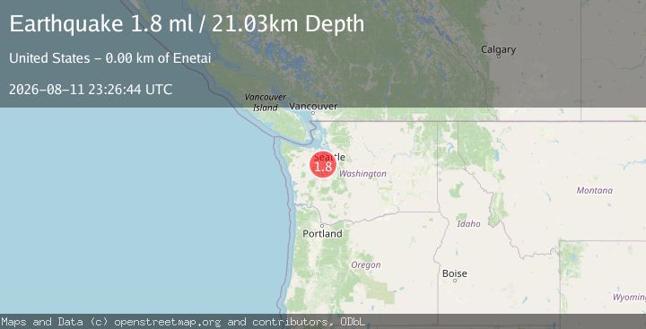 Map of 2 km NNW of Enetai, Washington