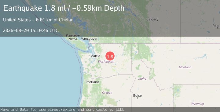 Map of 7 km WSW of Chelan, Washington