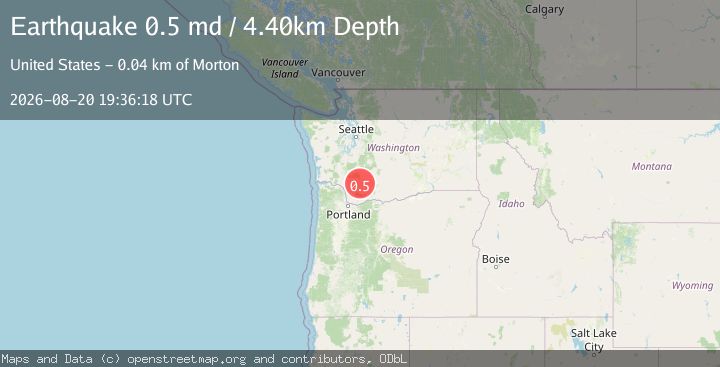 Map of 38 km NE of Amboy, Washington
